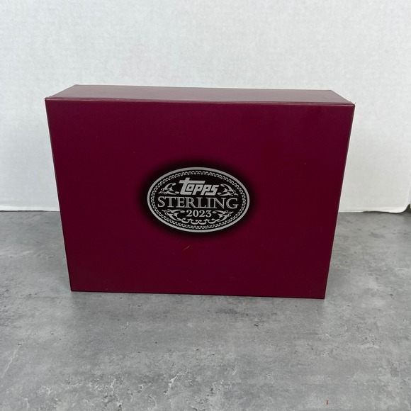 Topps Sterling 2023 Baseball Card Box Burgundy Collectible Empty Display Case - Picture 2 of 11